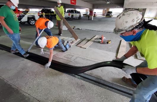 Expansion joint system installation support